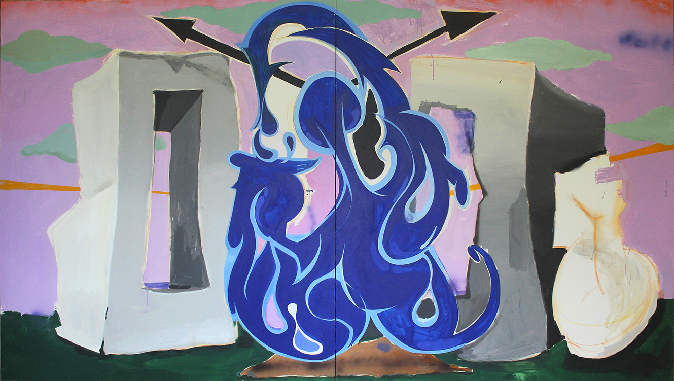 Boinitsi(Embrasures), 2024,  Acrylic on canvas, 150x260cm
